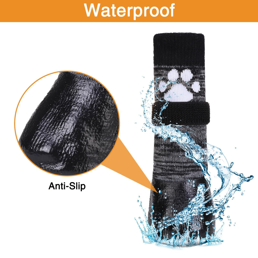 KOOLTAIL dog socks waterproof paw protector bottom provides grip on wet surfaces