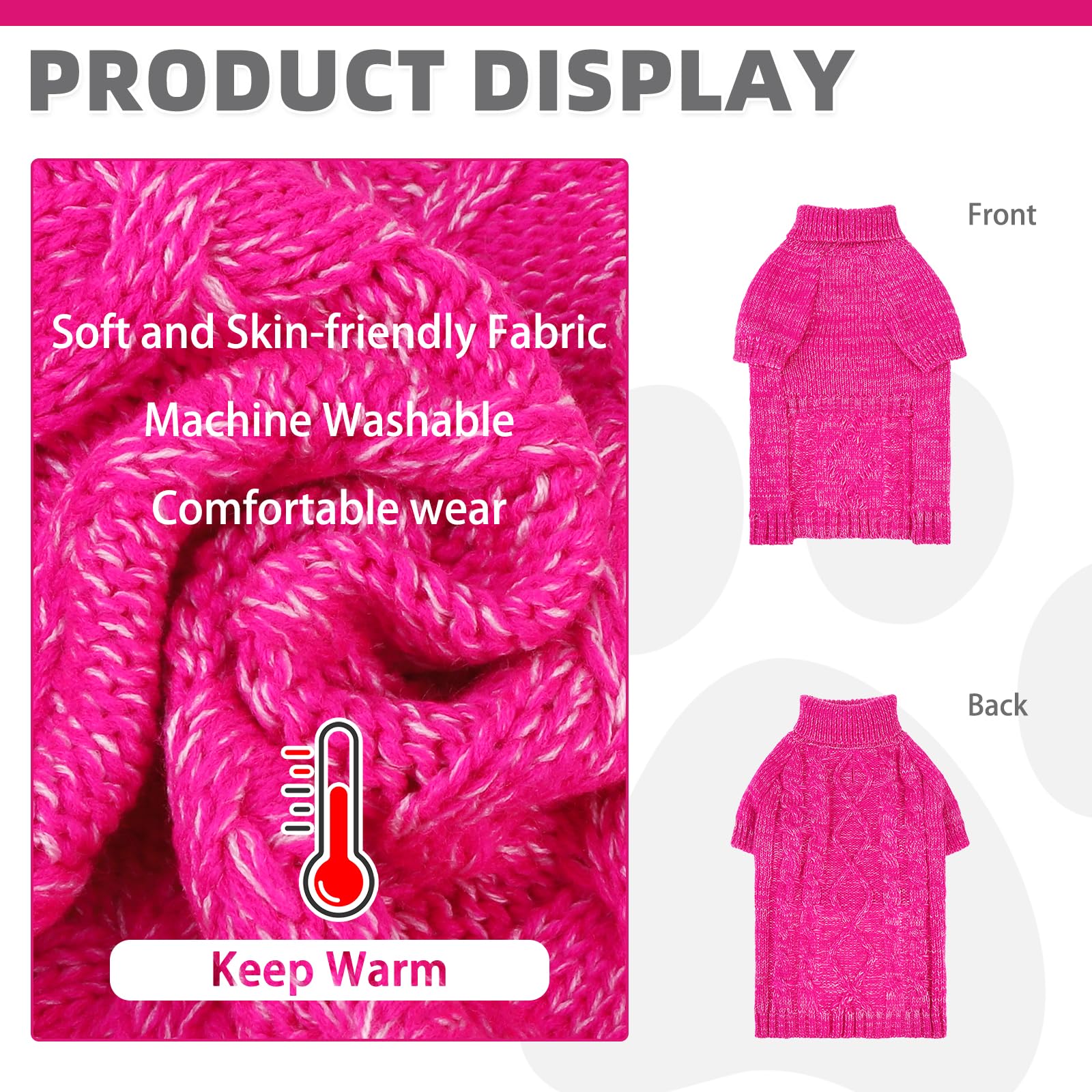 KOOLTAIL rose sweater back knit pattern adds timeless style