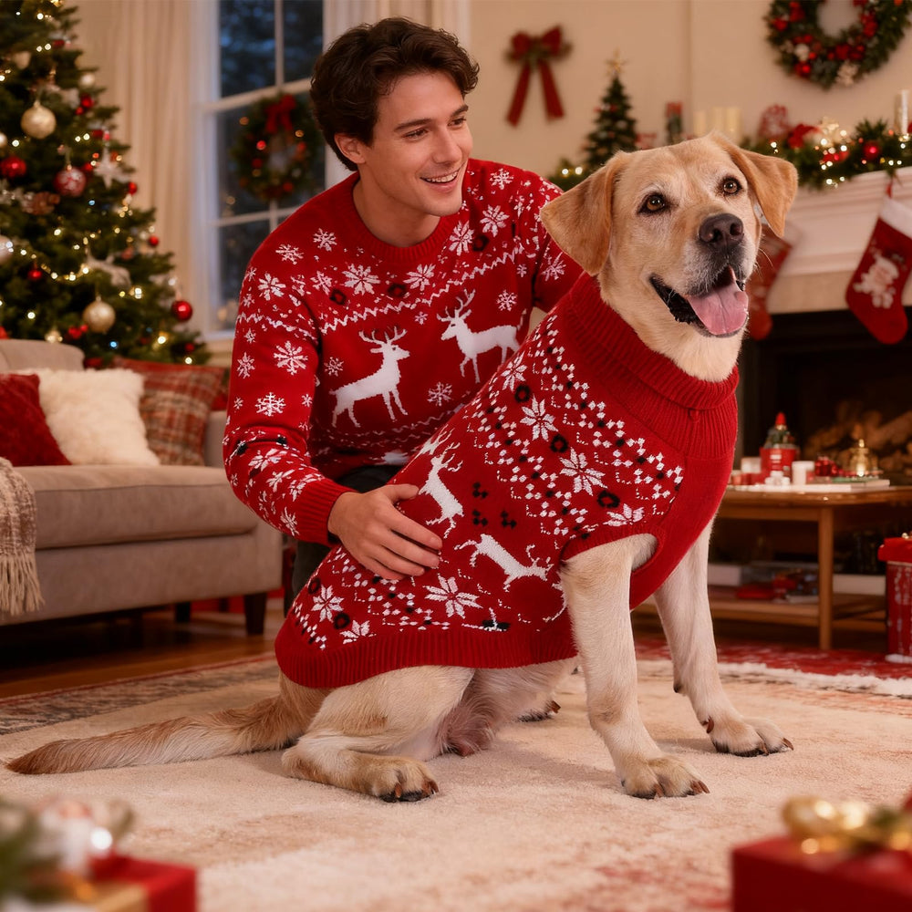 KOOLTAIL Dog Sweater easy on and off with leash hole for safe, convenient outings.