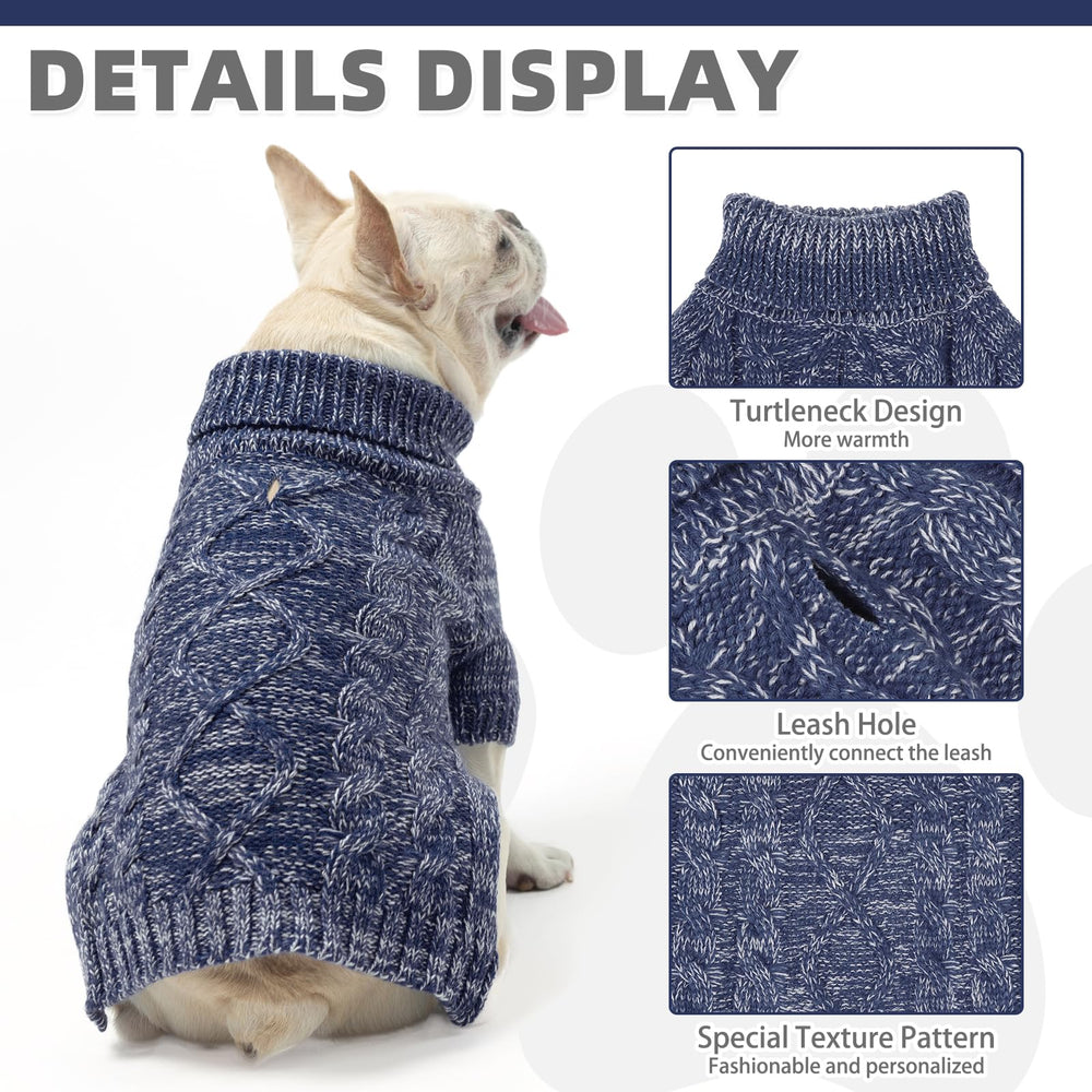 KOOLTAIL dog sweater leash-hole close-up demonstrates easy outdoor leash attachment
