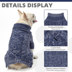 KOOLTAIL dog sweater leash-hole close-up demonstrates easy outdoor leash attachment