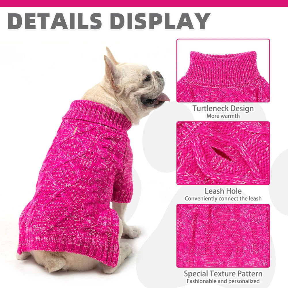 KOOLTAIL dog sweater pullover enables quick dressing and comfy wear