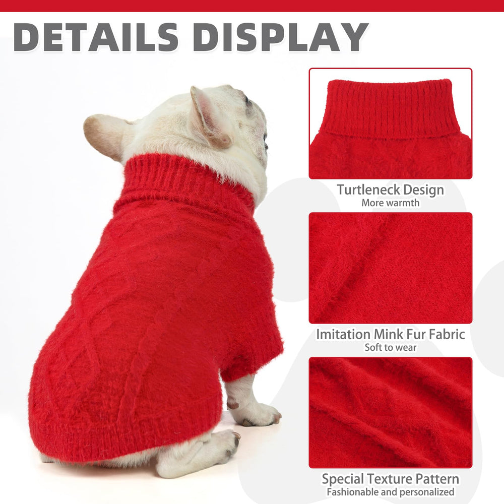KOOLTAIL dog sweater pullover design enables easy on-off dressing