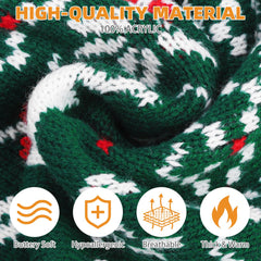 KOOLTAIL knit sweater with turtleneck blocks wind for outdoor walks.
