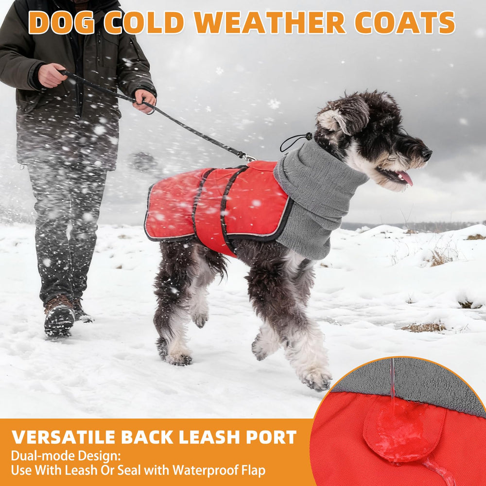 KOOLTAIL dog winter coat fleece-lining close-up emphasizes cozy warmth against chilly days.
