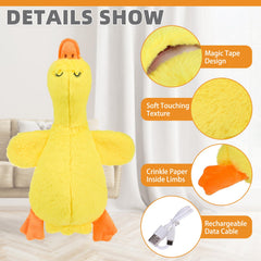 KOOLTAIL duck toy crinkle limbs detail for tactile appeal