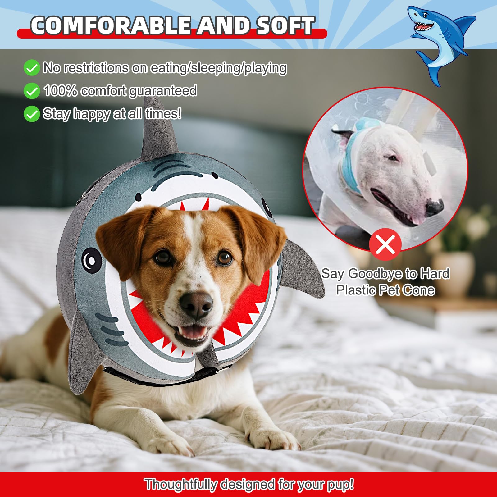 KOOLTAIL lion-shaped-anti-licking-design provides wider neck protection.