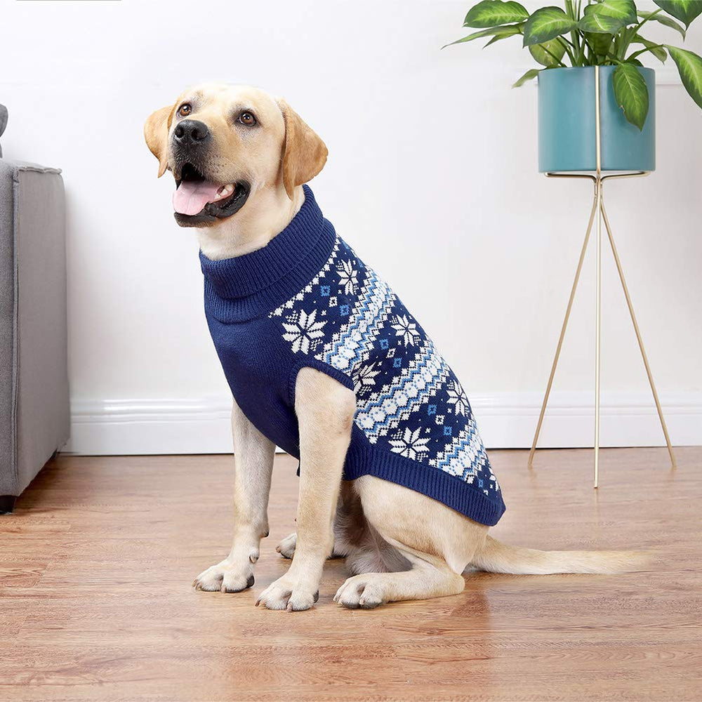 KOOLTAIL machine-washable navy dog sweater care and durability