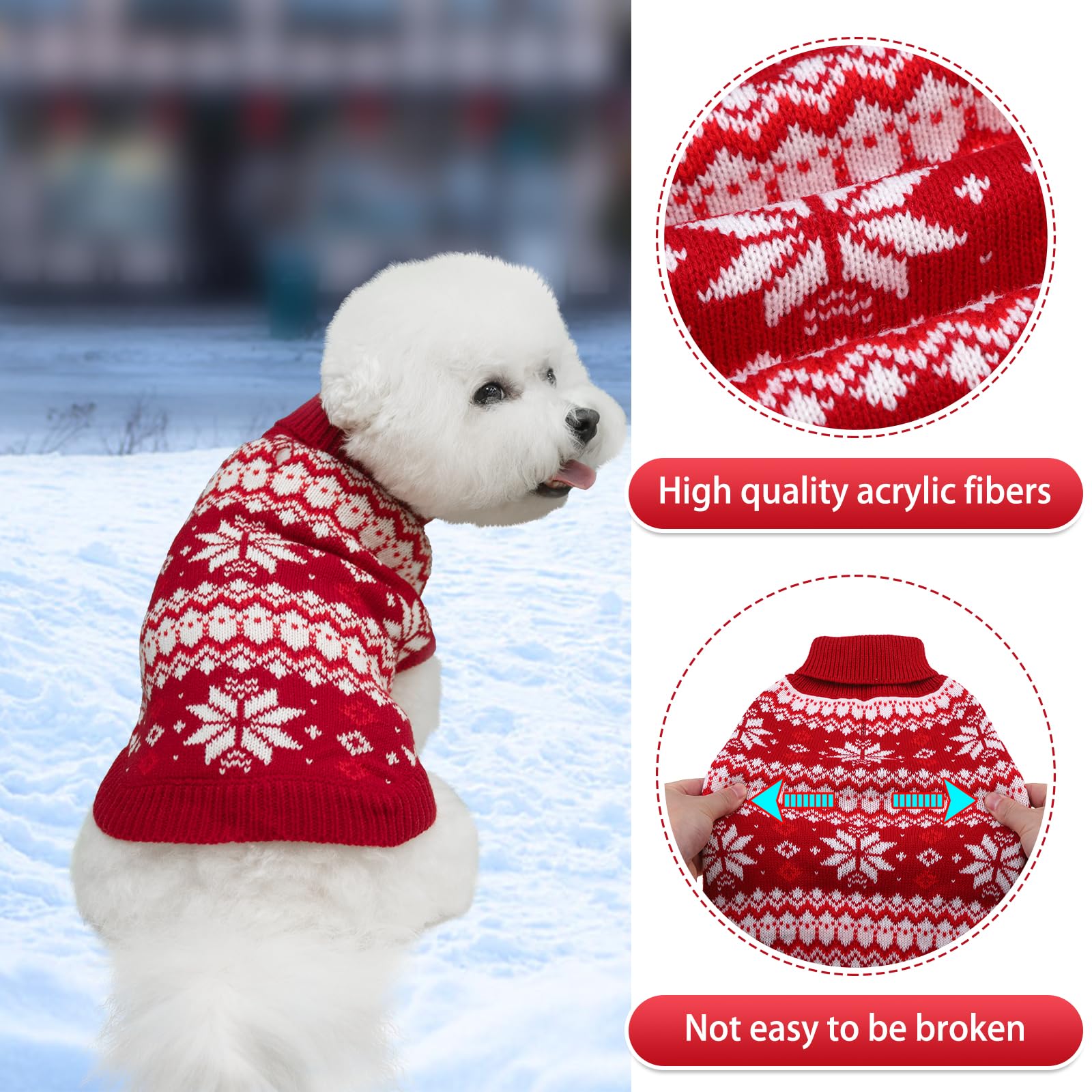 KOOLTAIL machine-washable dog sweater simplifies cleaning after playful outings