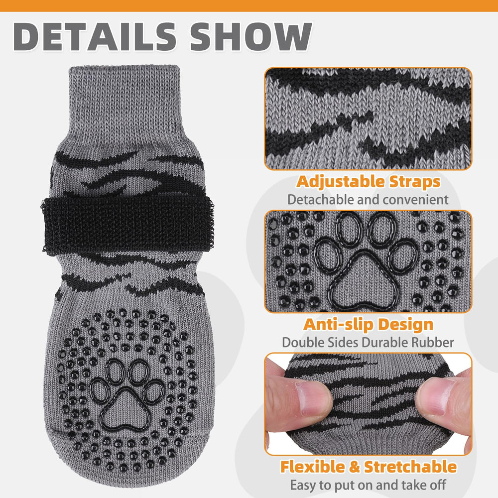 KOOLTAIL grip-dots closeup on sock sole for better traction