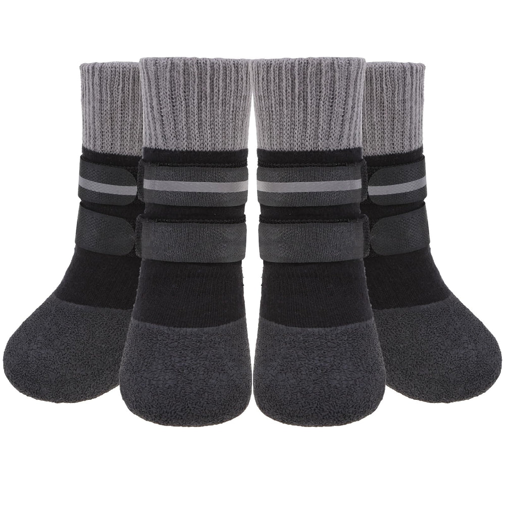 Kooltail warm fleece-lined paw sock front view showing cozy warmth for cold walks.