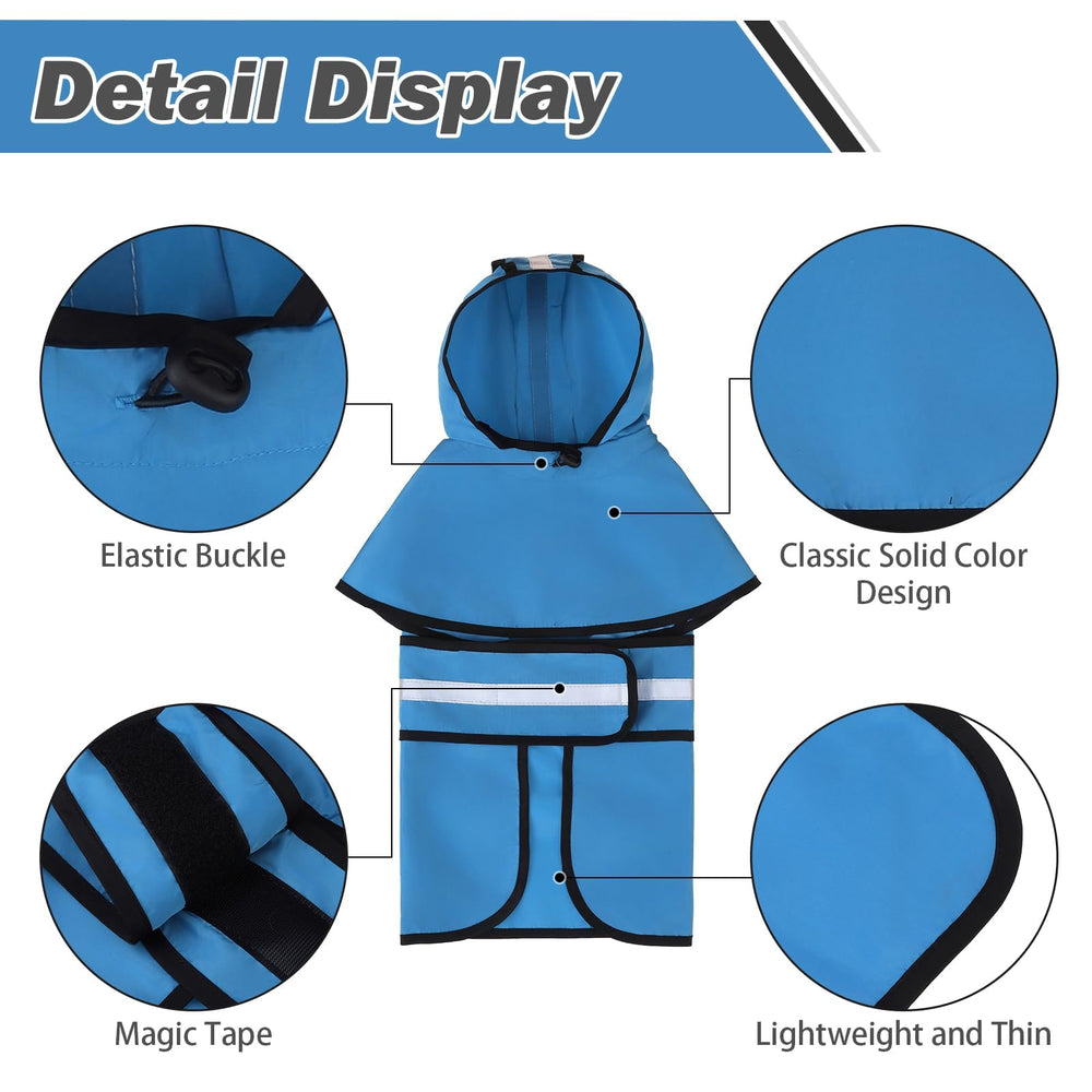 Kooltail raincoat reflective strip closeup improves visibility.