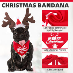 KOOLTAIL reindeer bandana set creates a cute holiday look