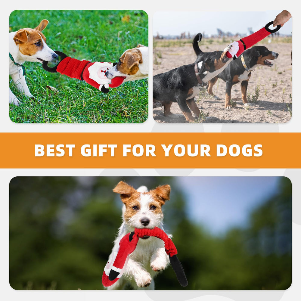 KOOLTAIL Christmas Santa toy suited for small to large dogs during playtime
