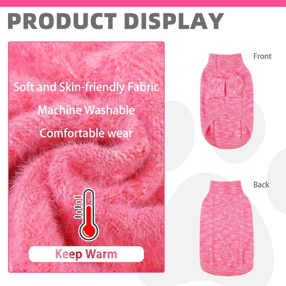 KOOLTAIL small dog sweater closeup fleece texture emphasizes plush interior for comfort