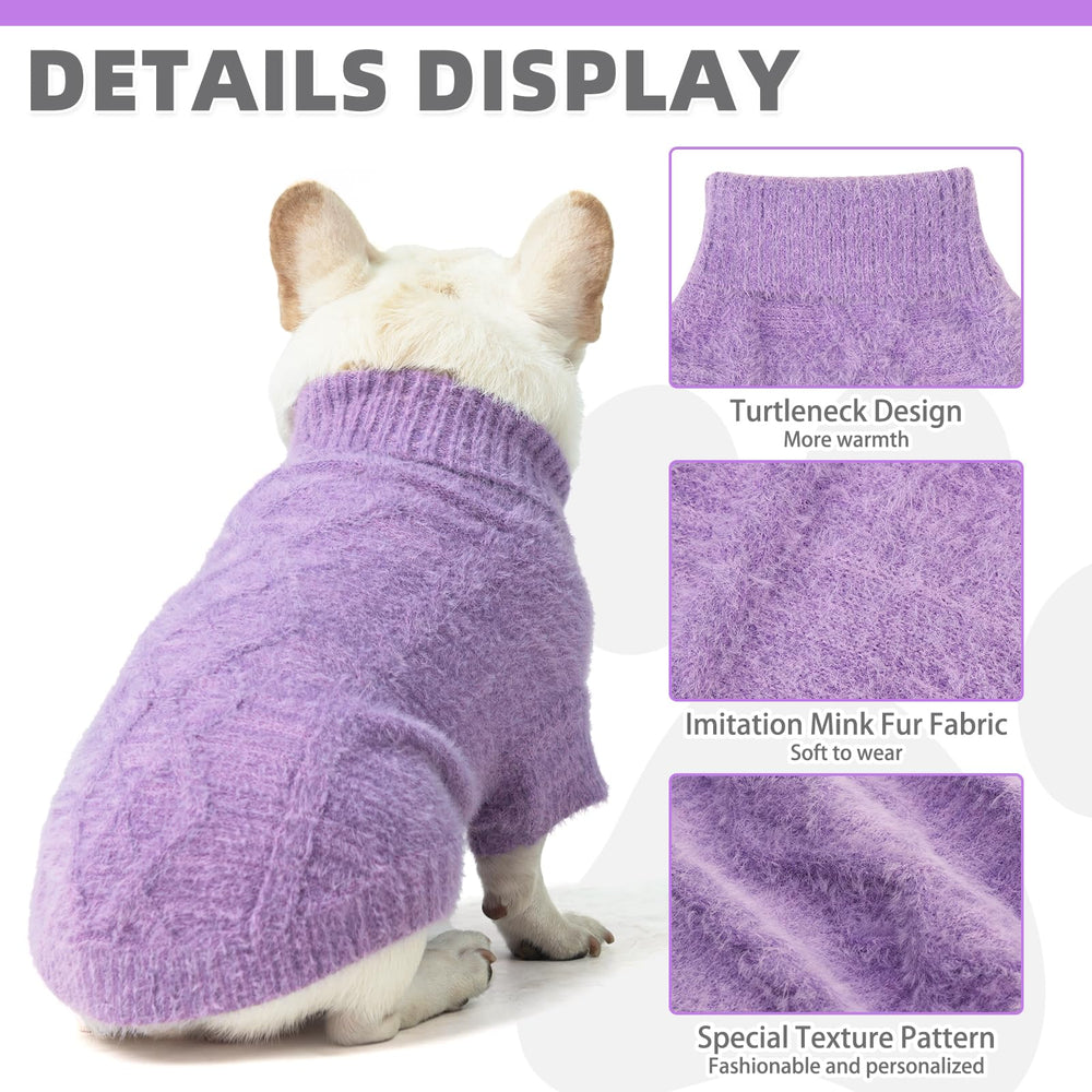 KOOLTAIL small dog sweater fleece texture emphasizes plush warmth and soft touch
