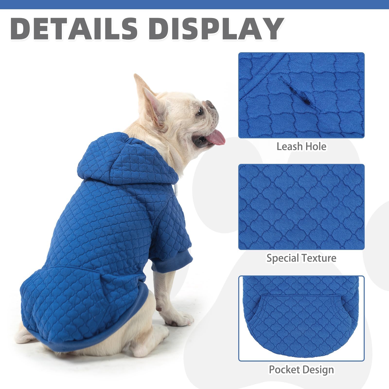 KOOLTAIL small dog sweater stretchy neck opening demonstrates easy wear design.