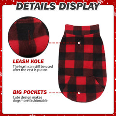 KOOLTAIL small dog winter jacket leash hole back shows leash access during outdoor outings