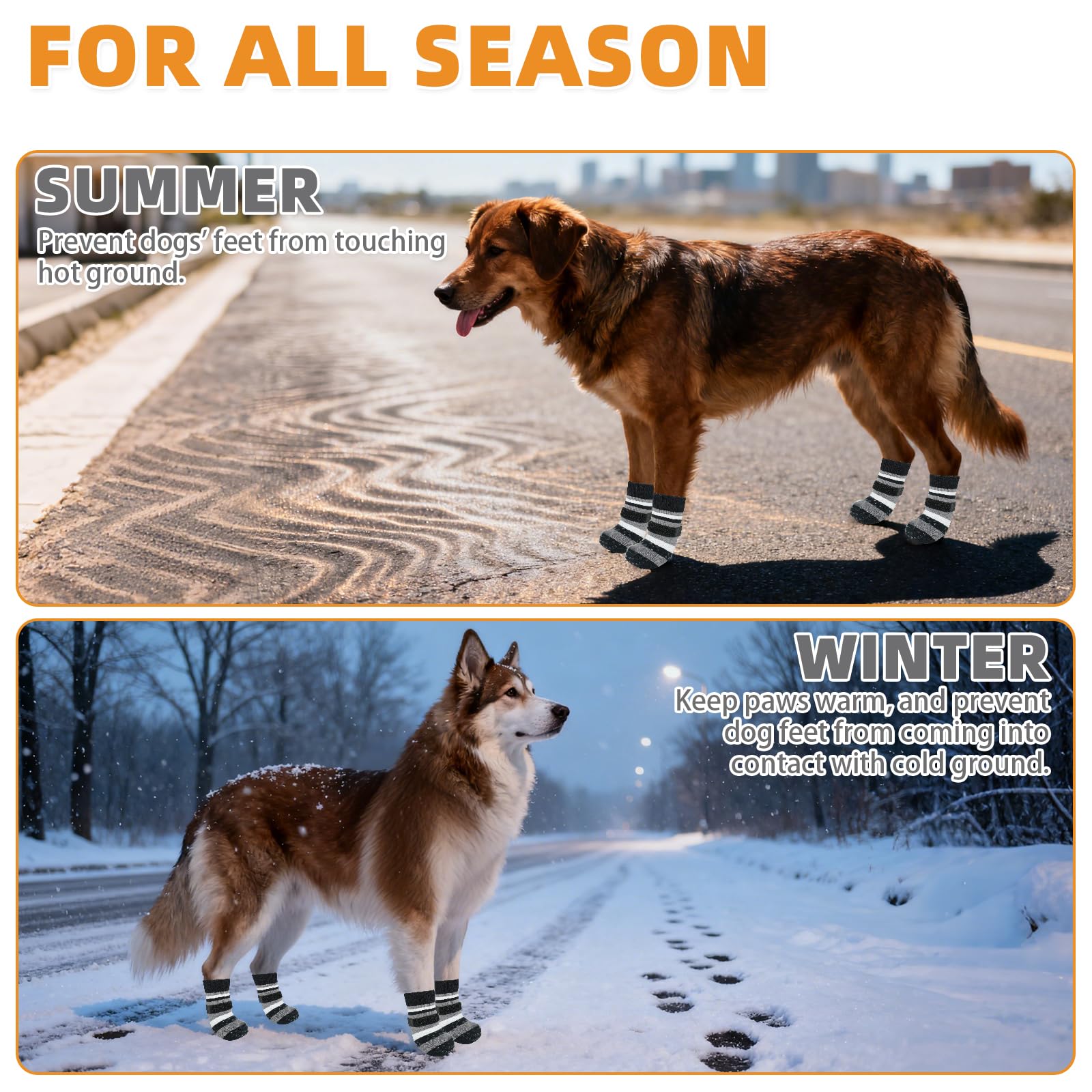 Kooltail stripe-pattern paw socks showcase cute colors and pattern variety.