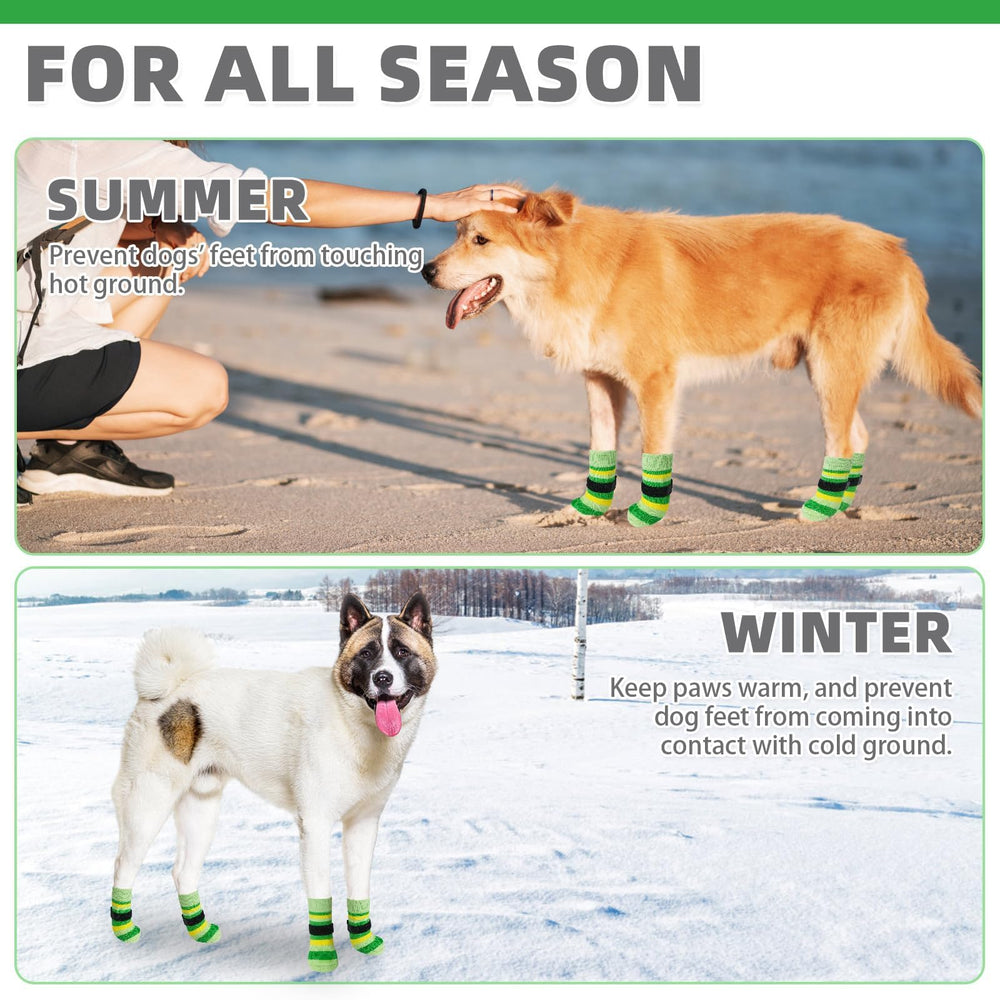 KOOLTAIL striped-pattern dog socks with multiple colors for daily wear