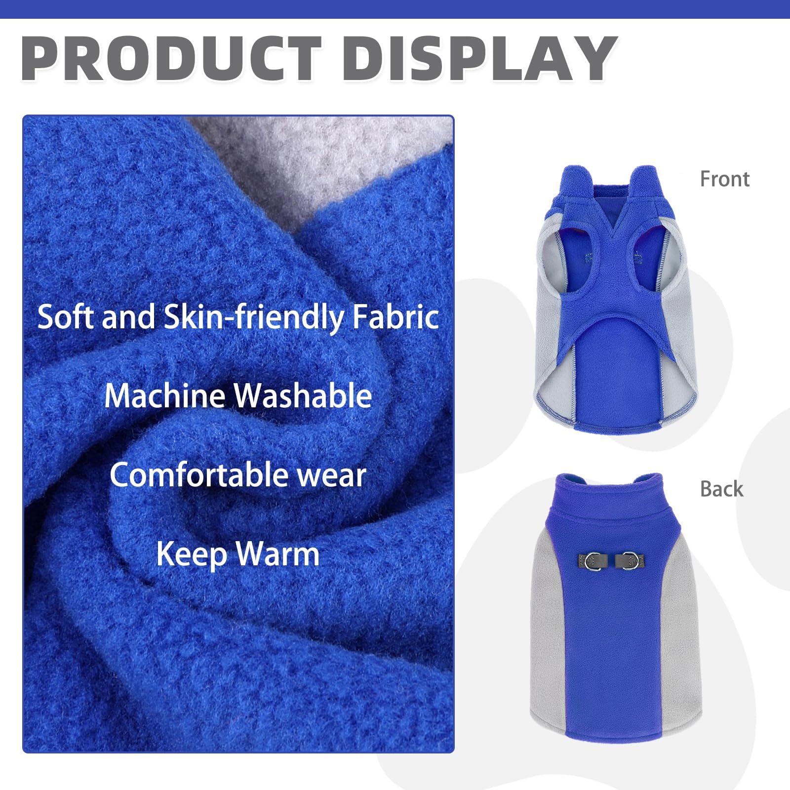 KOOLTAIL sudadera para perro pequeño con diseño de bloques de color, estilo moderno.