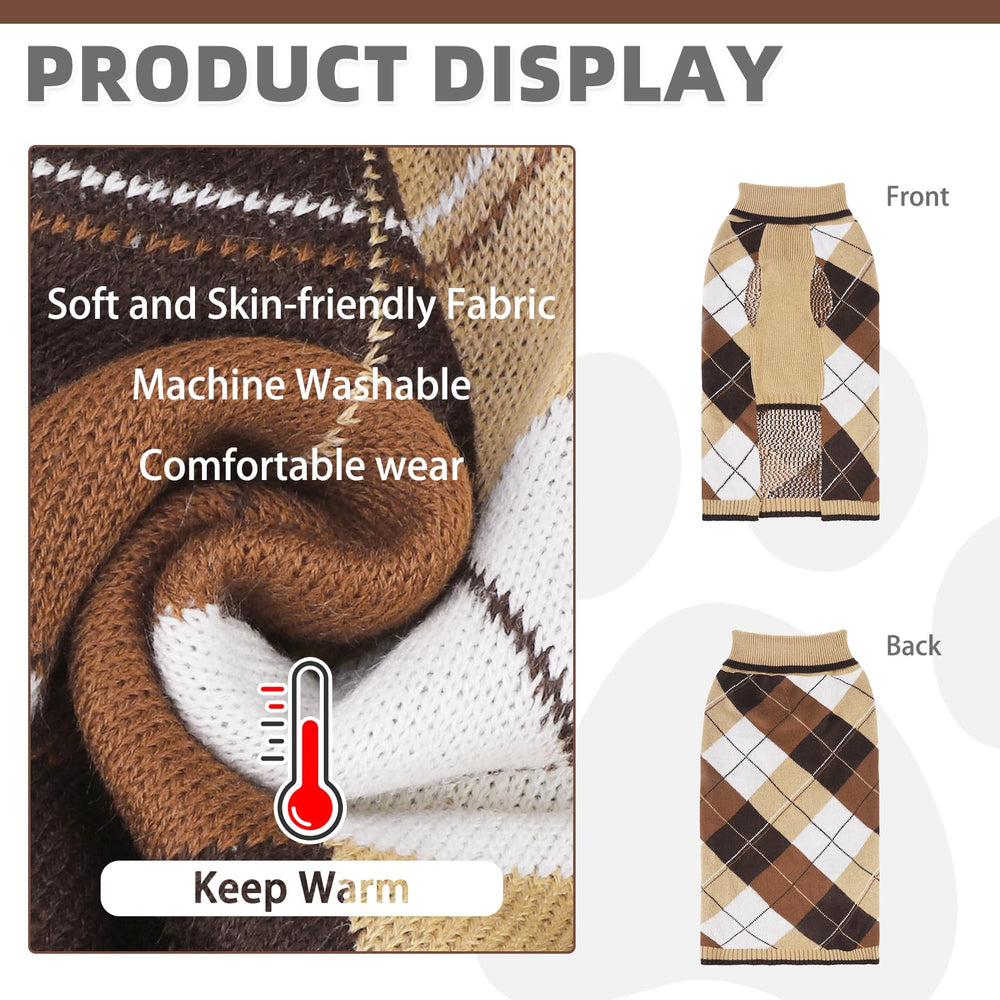 KOOLTAIL suéter texturizado de punto grueso para perro, abrigando en temperaturas bajas.