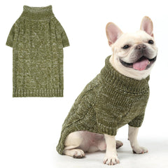KOOLTAIL thermal knitted dog sweater front view, cozy warmth for pets