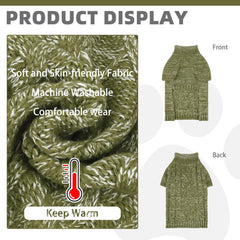 KOOLTAIL thermal knitted dog sweater leash hole detail for easy outdoor walking