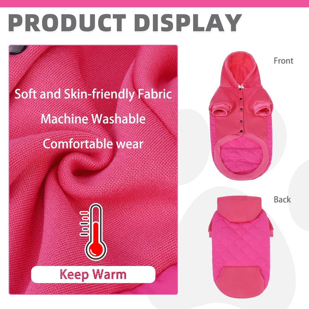 Back waterproof panel on KOOLTAIL rose red coat for rainy day protection