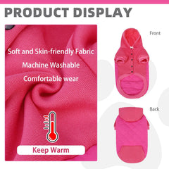 Back waterproof panel on KOOLTAIL rose red coat for rainy day protection