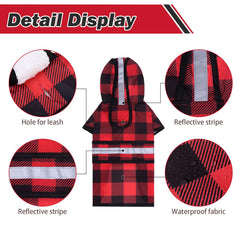 KOOLTAIL raincoat back view highlighting reflective details