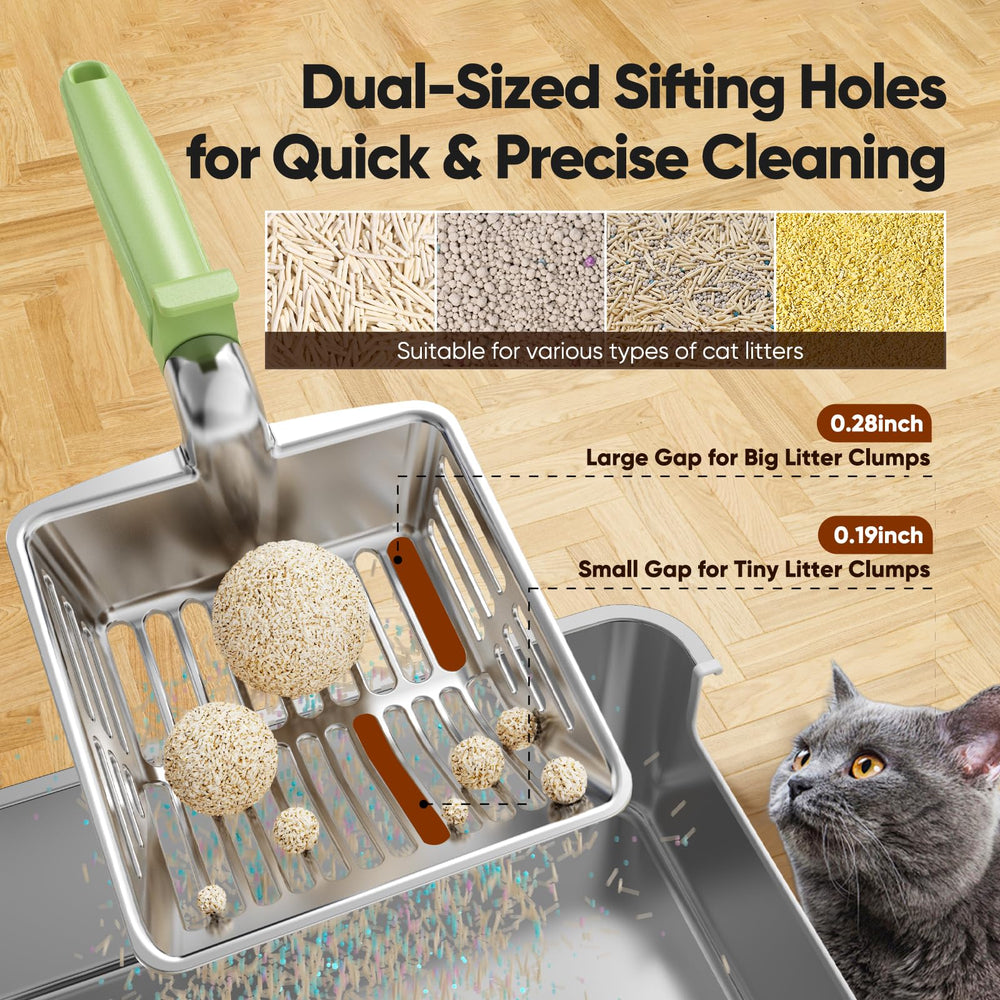 KooMooM ultra-thin edge glides along litter for easy scraping.