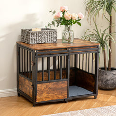 KOOPRO 32-inch dog crate cushion front view for calm private space