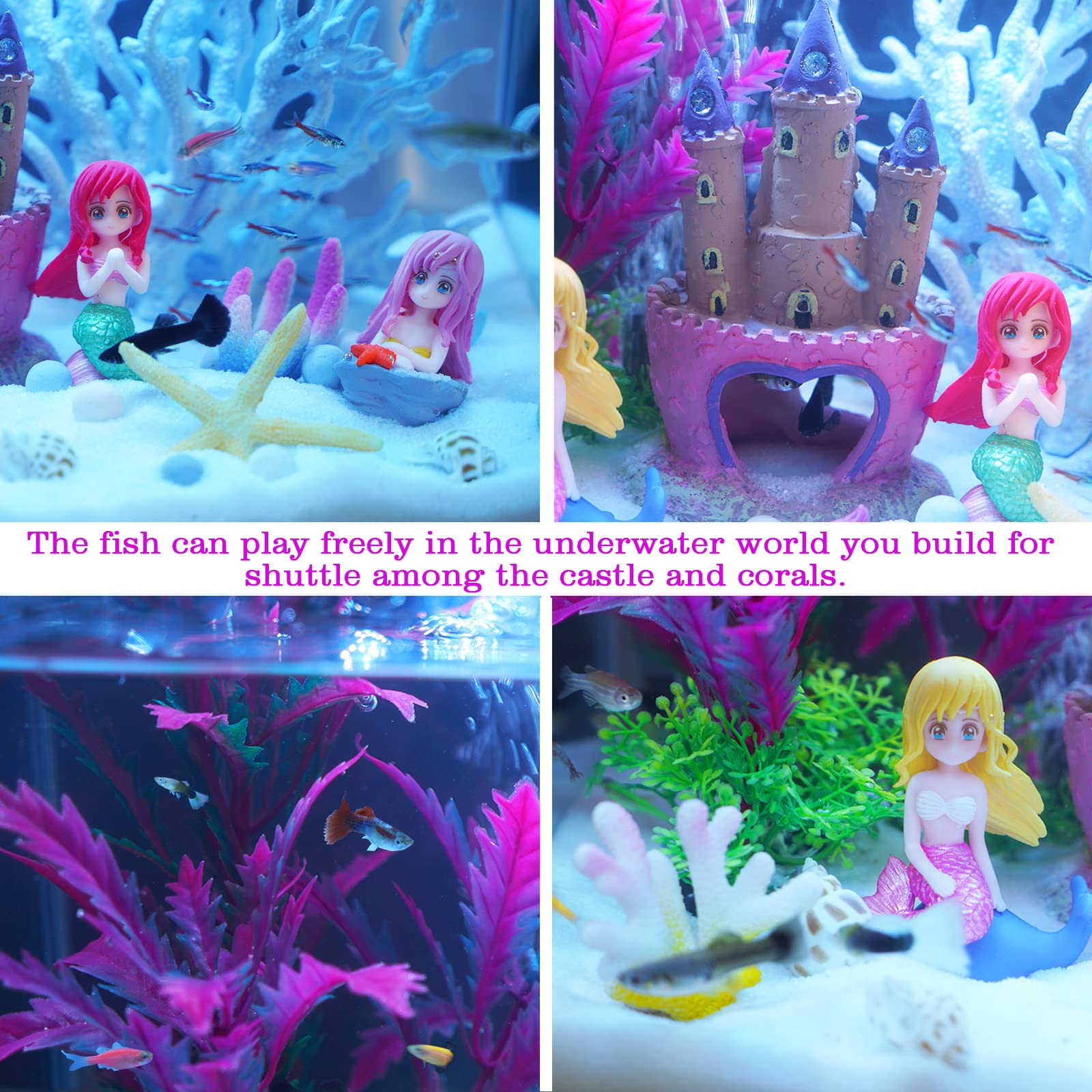 Kooterfun artificial plants provide greenery without rot, supporting easy tank upkeep.