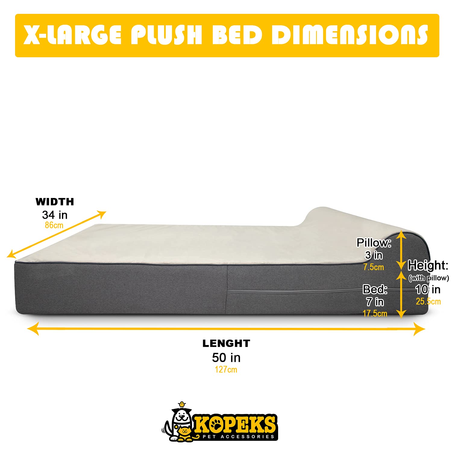 KOPEKS dog bed cover, easy cleaning after adventures and muddy paws.