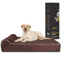 KOPEKS orthopedic memory foam dog bed with 7-inch thickness provides solid joint support.