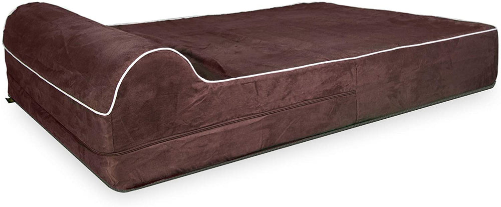 Kopeks XL jumbo replacement cover in brown with zip close for easy cleaning.