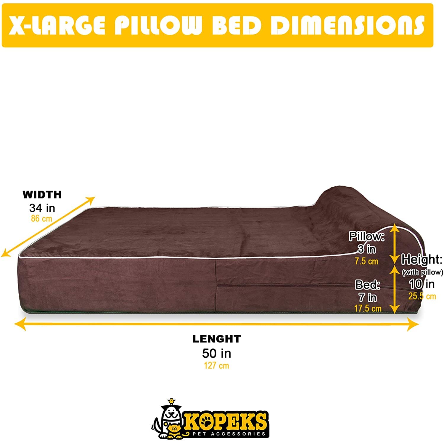 Kopeks replacement cover close-up highlights durable stitching for long-lasting bed protection.