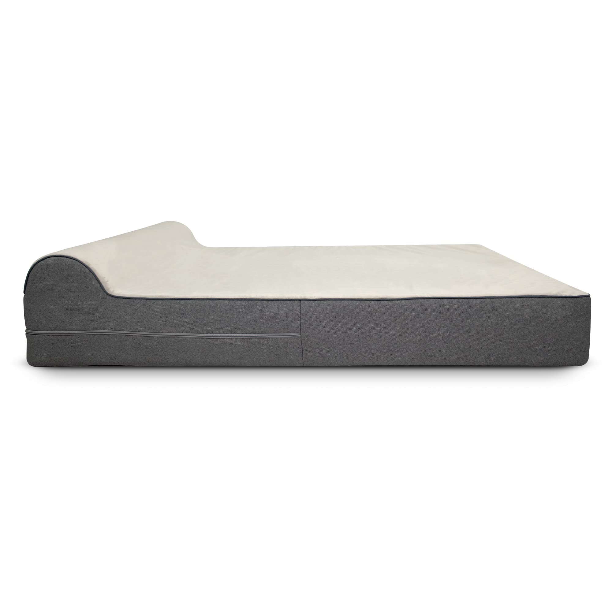 KOPEKS XL dog bed cover shows secure fit for memory foam and pillow area.