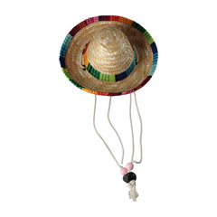 Kopida straw hat on a small dog for a sunny day look