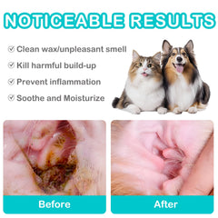 Kopmath ear cleaning solution steps image illustrating gentle wax and debris removal.