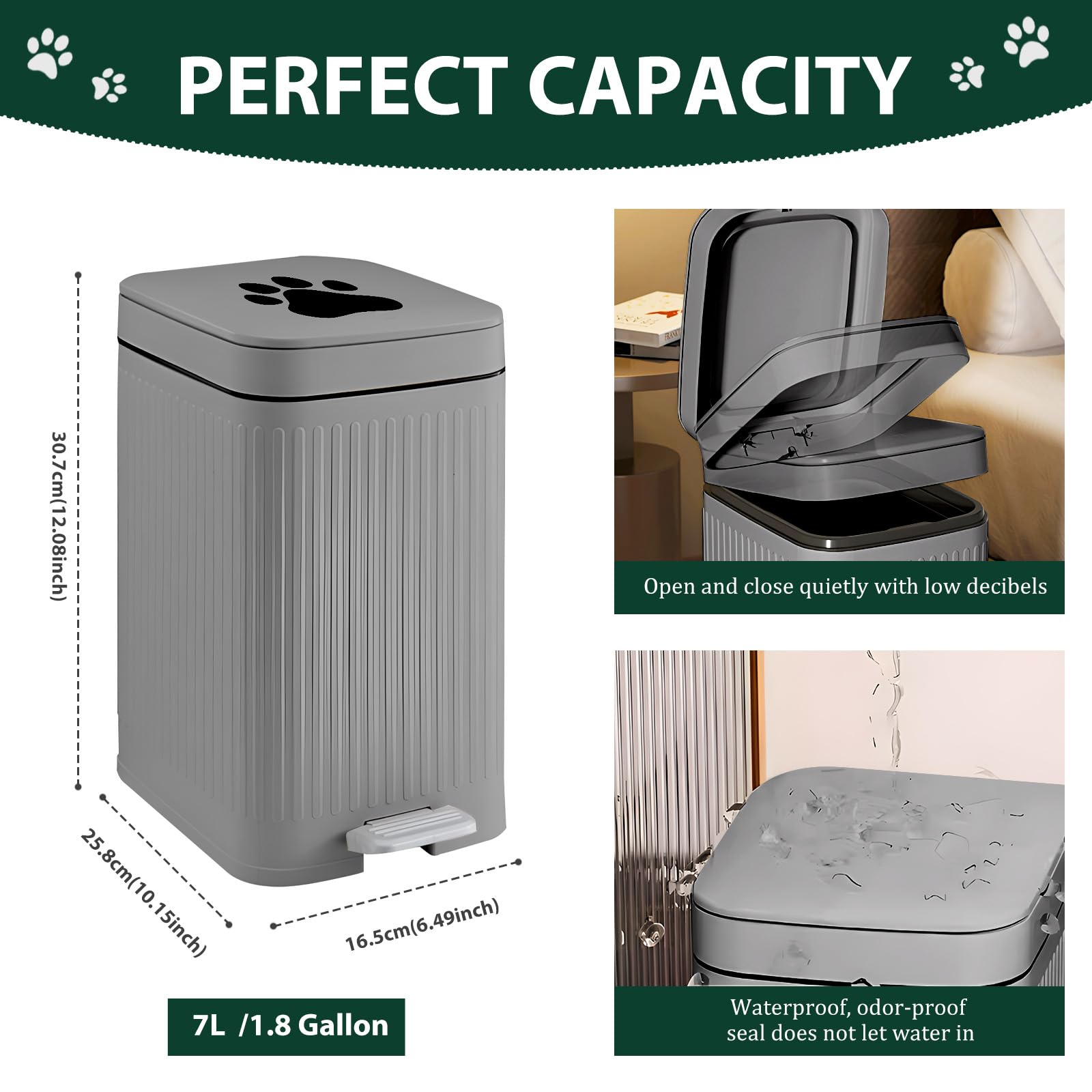 Kopuncare dog poop bin with soft-close lid keeps odors contained