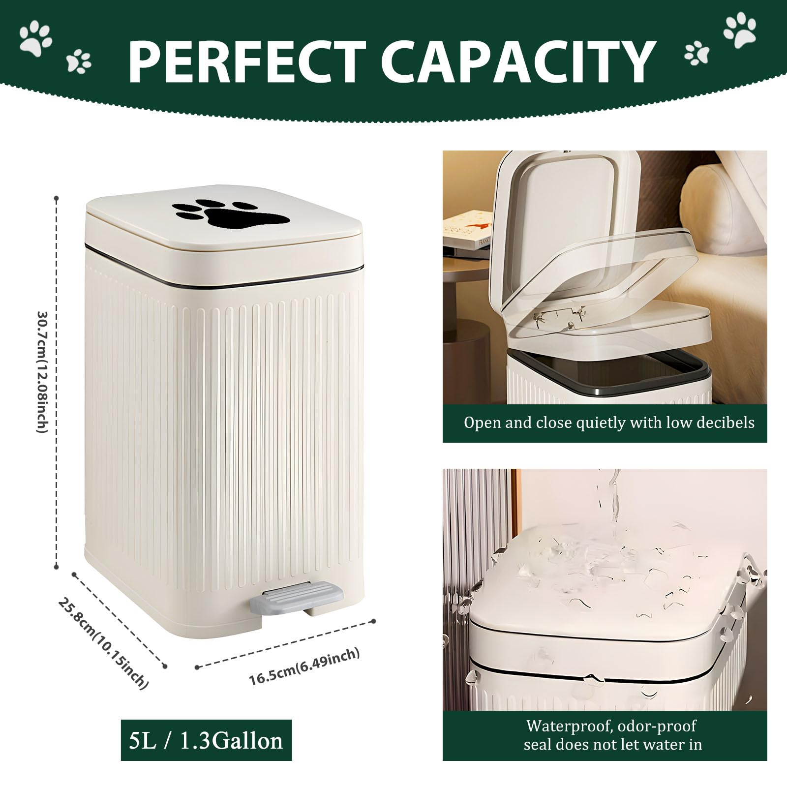 Kopuncare dog poop trash can outside pedal-use highlights hands-free disposal and convenient yard cleanup.
