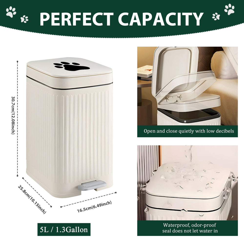 Kopuncare dog poop trash can outside pedal-use highlights hands-free disposal and convenient yard cleanup.
