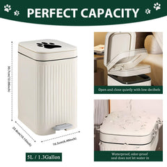 Kopuncare dog poop trash can outside pedal-use highlights hands-free disposal and convenient yard cleanup.
