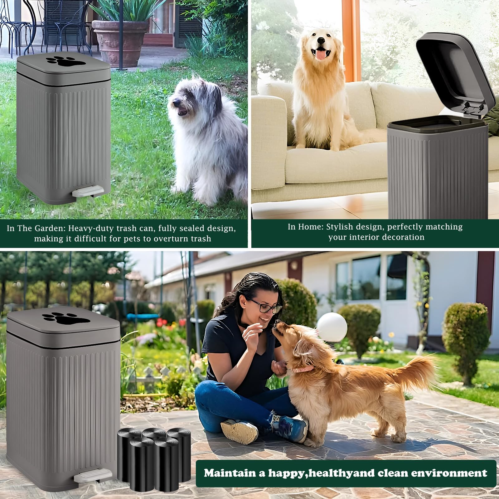 Kopuncare trash bag holder keeps liners secure for tidy waste disposal