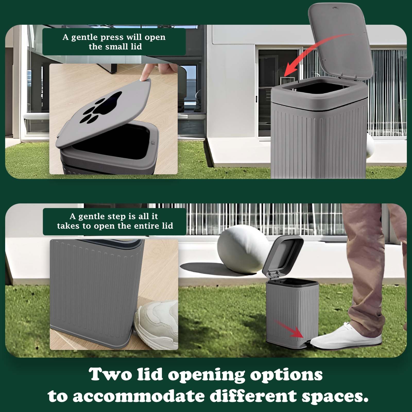 Kopuncare weatherproof 5L waste bin withstands sun and rain outdoors