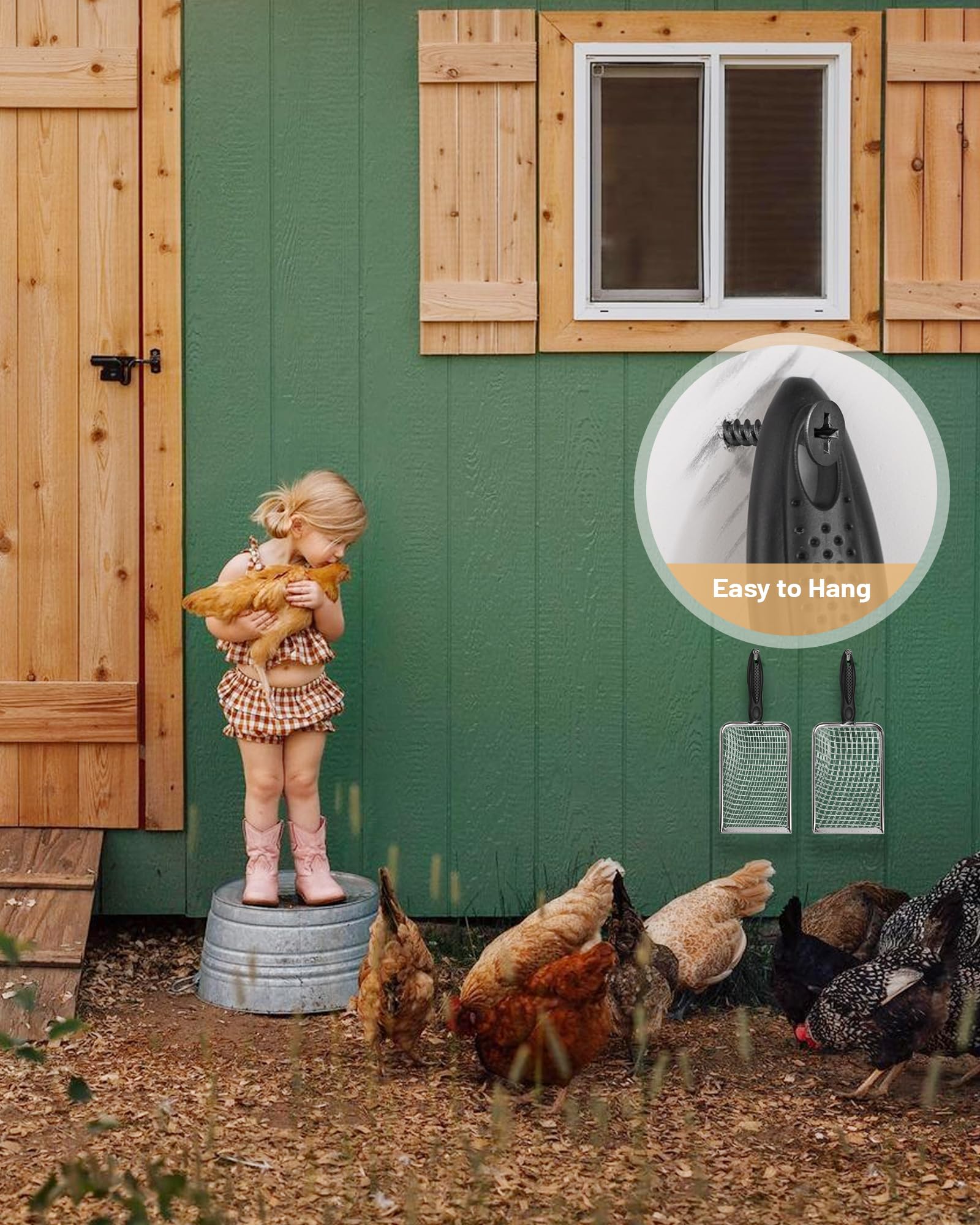 KOROI easy-clean coop scoop simplifies tidying small animal pens.