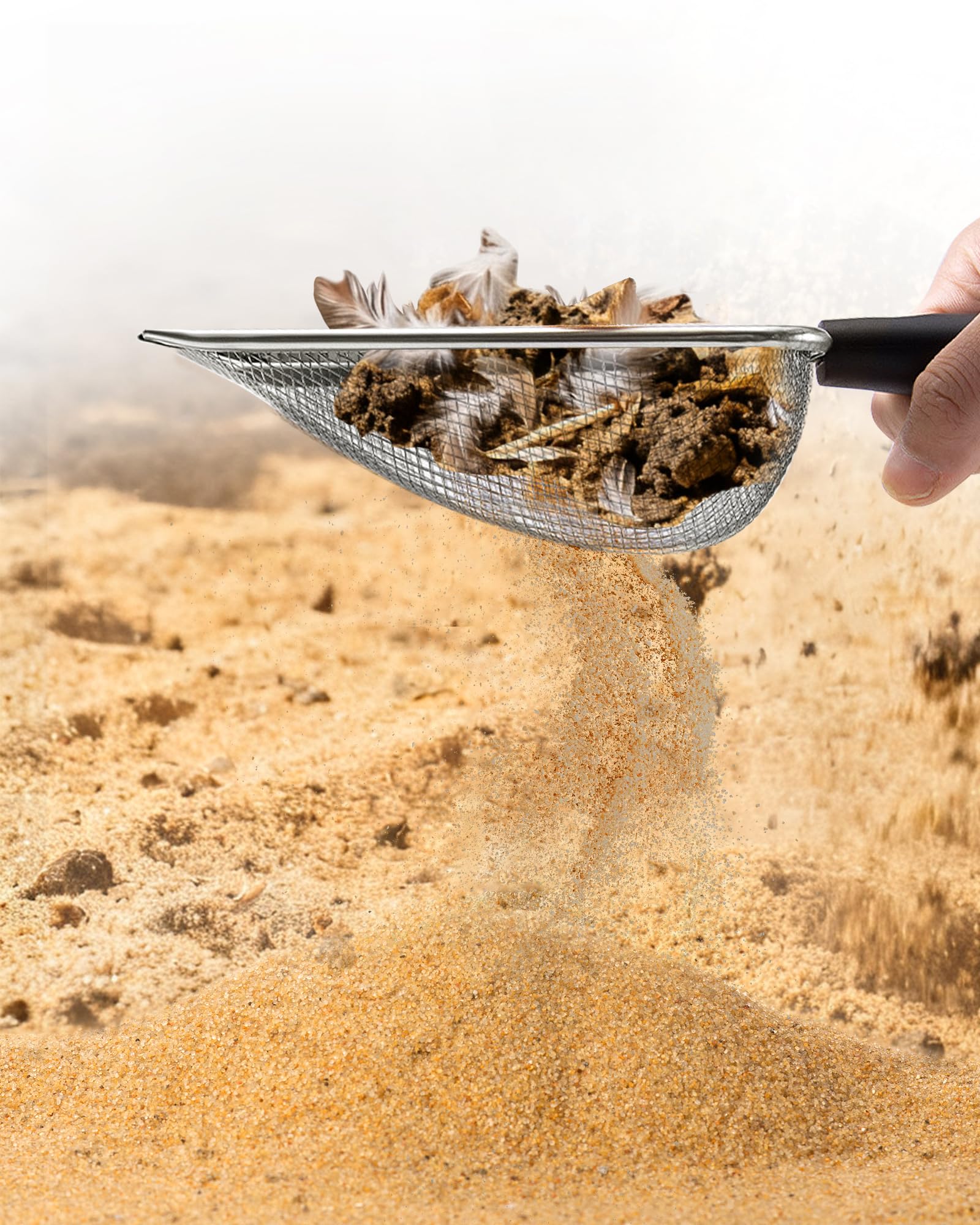 KOROI ergonomic-handle chicken coop scoop features comfortable grip during long cleanups.
