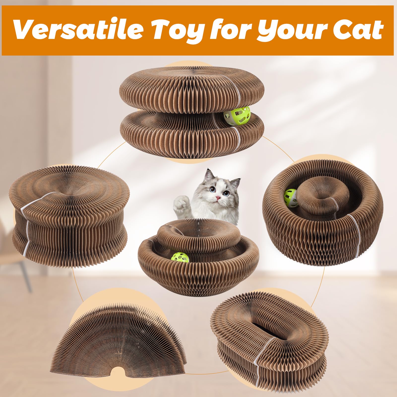 Korvanta Magic Organ cat-scratcher mesh-honeycomb uses eco-friendly materials to protect claws.